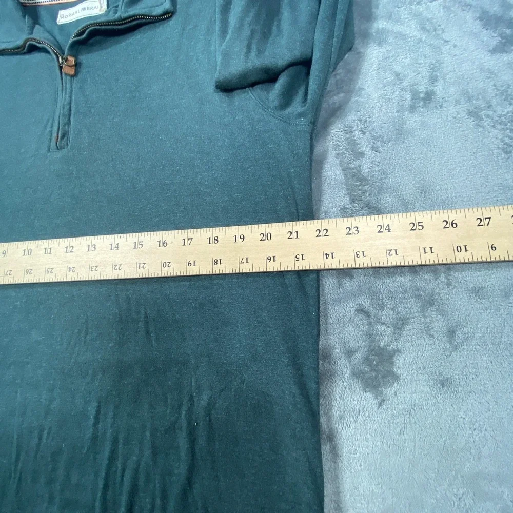 The Normal Brand 1/4 Zip Pullover‎ Mens Large Green Long Sleeve Sweater Stretch